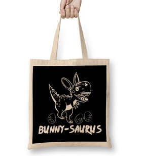 Adorable Bunny aurus Dinosaur Rabbit Bunnysaurus Bez Çanta Uzun Saplı