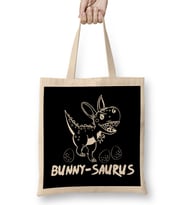Adorable Bunny aurus Dinosaur Rabbit Bunnysaurus Bez Çanta Uzun Saplı