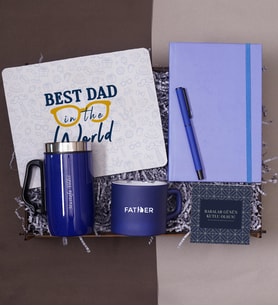 Babaya Premium Hediye Seti -  Termos Mug, Kupa Bardak, Mouse Pad,  Defter, Kalem
