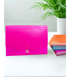 Körüklü Dosya 13 Bölümlü Cepli - Pembe