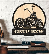 Kişiye Özel Motorcycles Chopper Ahşap Duvar Tablo