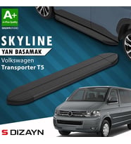 S-Dizayn VW Transporter T5 Kısa Şase Skyline Siyah Yan Basamak 213 Cm 2003-2015 A+ Kalite