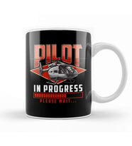 Pilot In Progress Please Wait Helicopter License Kupa Bardak Porselen