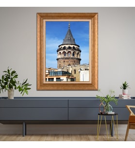 Altın Varaklı Paspartulu Çerçeveli Tablo a1222
