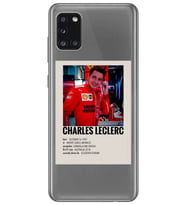Samsung Galaxy A31 Uyumlu Charles Leclerc Desenli Şeffaf Telefon Kılıfı