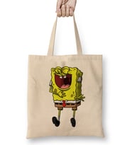 Spongebob Süngerbob 03 Bez Çanta Uzun Saplı