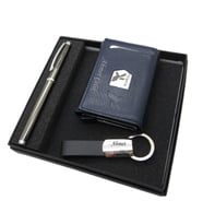 Signator D321 İsme Özel Set - Deri Kartlık + Anahtarlık  + Kalem Seti  İsme Özel Hediyelik Set (Karışık)