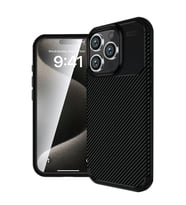 iPhone 16 Pro Max Kılıf Auto Focus Karbon Kapak - Siyah