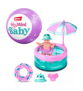Zuru My Mini Baby Seri 2 Gerçekçi Bebek Ciltli Mini Figür, Sürpriz Aksesuarlar ve Tematik Oyun Seti