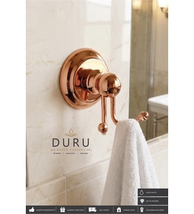 BANYO İKİLİ BORNOZ ASKILIĞI ROSE BAKIR