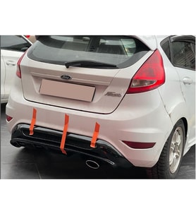 Ford Fiesta Mk6 Izgaralı Difüzör Parlak Siyah Plastik 2008-2017 Arka-difizör-bodykit-ek-karlık