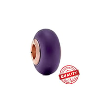 925 Ayar Mat Mor Murano Cam Charm