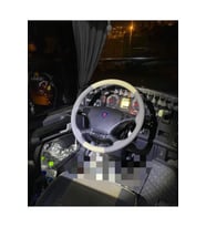 DİKİŞLİ DİREKSİYON KILIFI GRİ/BEJ DERİ GRİ DİKİŞLİ SCANİA TIR KAMYON İÇİN HIZLI KARGO