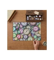 Renkli Saatler Tasarımı 240 parça Ahşap Puzzle Ahşap Kutuda MP05199