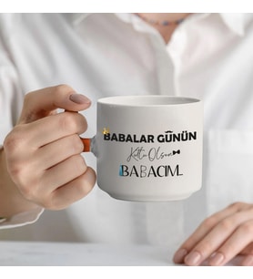 Babalar Günü Temalı T Kulplu Kupa – Turuncu
