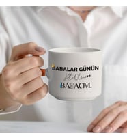 Babalar Günü Temalı T Kulplu Kupa – Turuncu