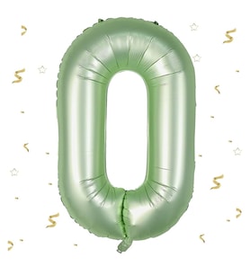 Benim Marifetlerim 0 rakamı Su Yeşili Folyo Balon 40 inch 90 cm