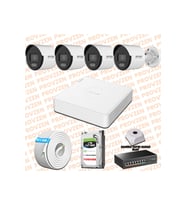 Provzen Hikvision 4 IP 4MP ColorVu Mikrofonlu Güvenlik Kamerası Olay Anında bildirim