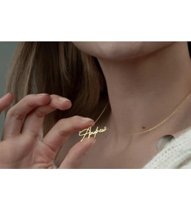 Kişiye Özel 925 Ayar Gümüş Minimal Şık İsim Kolye (Gold)