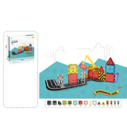 Karton Kutulu City Magnetic Yapı Blokları 3D Puzzle 30 Parça 6.5 cm