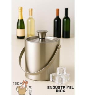 Çift Cidarlı Yalıtımlı Endüstriyel Inox Şampanya Şarap Bira Soğutucu 1.6 Litre, 7430000722052