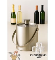 Çift Cidarlı Yalıtımlı Endüstriyel Inox Şampanya Şarap Bira Soğutucu 1.6 Litre, 7430000722052