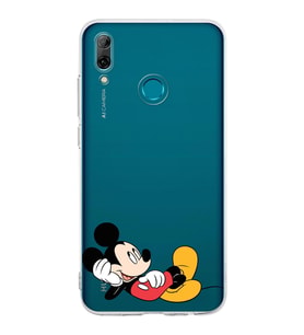 Huawei P Smart 2019  Kamera korumalı Kapak Mickey Mouse Tasarımlı  Şeffaf Kılıf