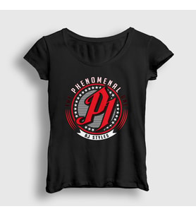 Presmono Kadın Siyah The Phenomenal One P1 Wwe Aj Styles T-Shirt 545231tt