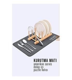 ModaCar Bulaşık Durulama Kurutma Matı Süzücü Emici D.Reohouri Design