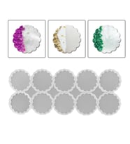 Tahtakale Toptancı Epoksi Silikon Kalıp Dalgalı Kenar Magnet Kalıbı 6.8 CM 10 Lu