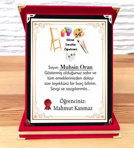 Görsel Sanatlar Öğretmenine Plaket (STD)