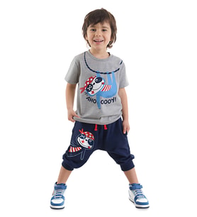 Tembel Hayvan Erkek Çocuk T-shirt Kapri Takım (Çok Renkli)