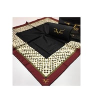 Ekose Desen Black Seri Twill Eşarp Eşarp Askısı ile Birlikte 90x90 cm Bordo-90x9