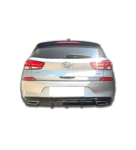 Hyundai i30 Difüzör Parlak Siyah Difizör Plastik 2017 ve üzeri