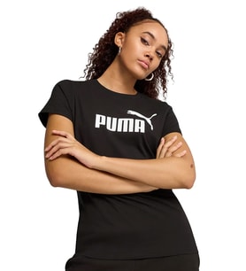 Puma Ess No. 1 Logo Kadın Tişört (Siyah)