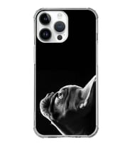 PrintiFy Apple iPhone 14 Pro Max Uyumlu Köpek 1 Baskılı Şeffaf Köşe Korumalı Antişok Kılıf