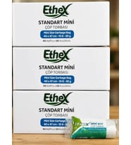 Ethex Mini Çöp Torbası 40x47 Cm 40 lı (10 Lt) Beyaz 50 Paket