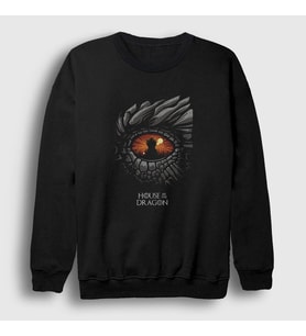 Presmono Unisex Siyah Eye Targaryen House Of The Dragon Sweatshirt 344231tt