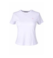 Trender Kurdele Baskı Beyaz Kadın T-Shirt 6719