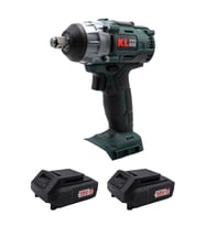 KLPRO KLSS18B-20 18Volt/2.0Ah Li-ion Çift Akülü Kömürsüz Prof. Şarjlı Somun Sıkma Makinesi