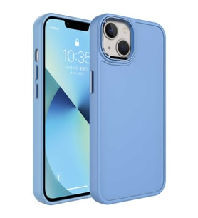 Uyumlu Model Apple iPhone 13 Kılıf Kamera Çerçeveli Arka Kısmı Temizlenebilir Kapak (Mavi)