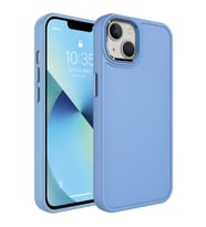 Uyumlu Model Apple iPhone 13 Kılıf Kamera Çerçeveli Arka Kısmı Temizlenebilir Kapak (Mavi)