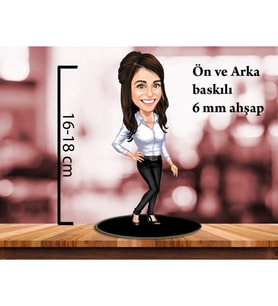 ATEŞ ANIT Karikatür bayan biblo-245