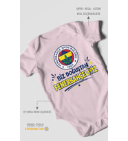 Biz Doğuştan Fenerbahçeliyiz Kısa Kollu Bebek Body %100 Pamuk