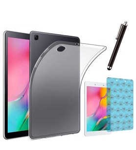 Samsung Galaxy Tab A SM T290 Uyumlu Şeffaf Kılıf Cam Kalem Set