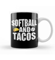 Softball And Tacos Funny Novelty Kupa Bardak Porselen