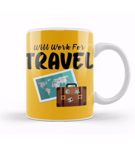 funny Travel gift design lover Trippin Wanderlust Journey Adventurer Vacation Kupa Bardak Porselen