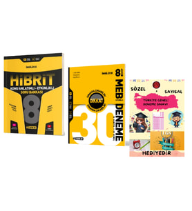 HIZ YAYINLARI 8.SINIF LGS İNGİLİZCE HİBRİT KONU ANLATIMLI ETKİNLİKLİ SORU BANKASI - 30'LU DENEME VE