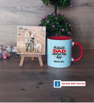 Babaya Hediye Fotoğraflı Dekoratif Taş, Kupa Bardak Beyaz Hediye Babaya Doğum Günü Hediyesi (Model 2)