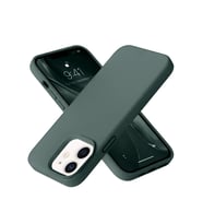 Pilelistore   iPhone 12 Kılıf Nano içi Kadife Silikon - Koyu Yeşil